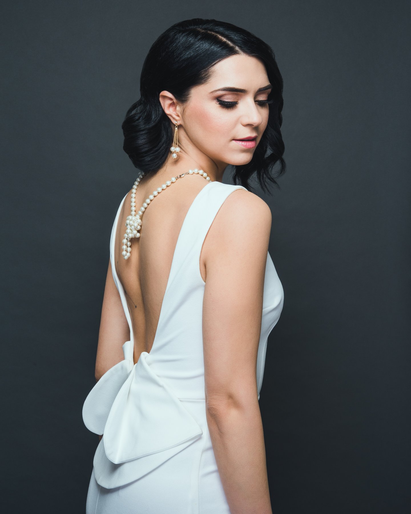 Elegant bridal makeup and updo by Mary Nova, makeup artist in Toronto