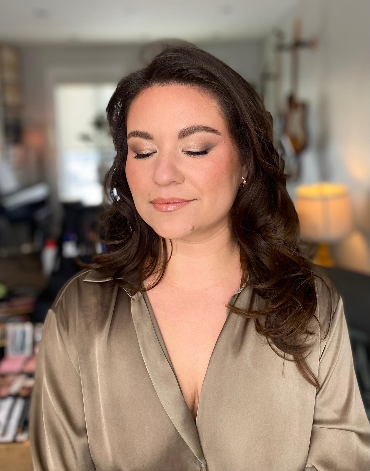 Soft glam event makeup with bronzy eyes, Toronto